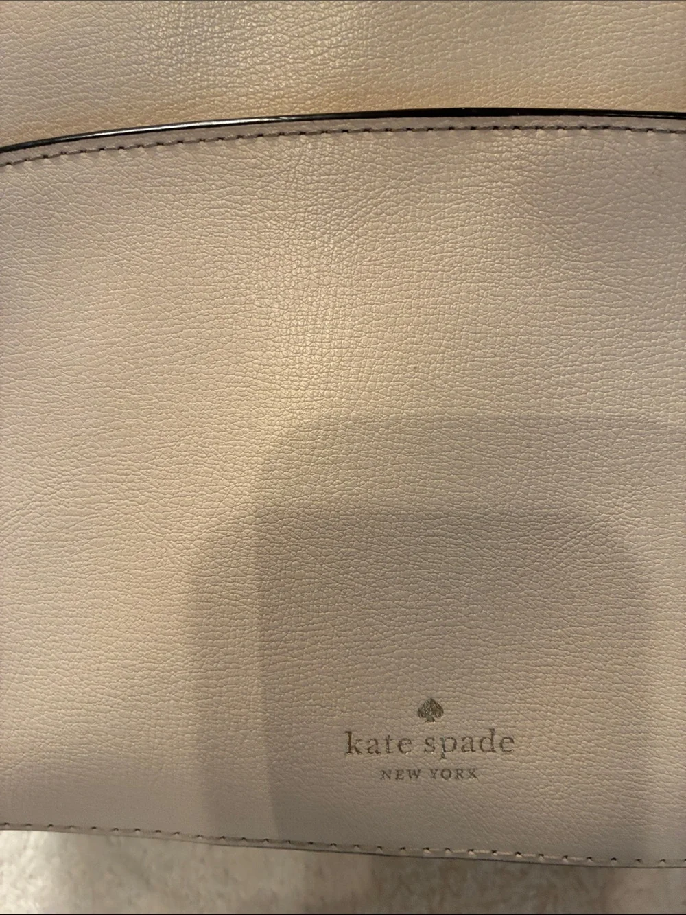 Structured Cream Crossbody Bag with Gold Accent